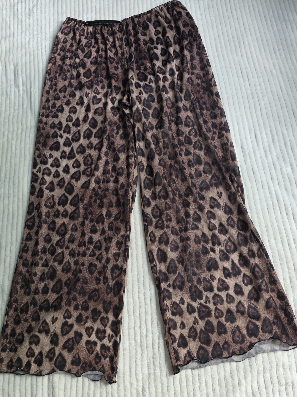 Paris Hilton Leopard Print Lace Trim Cami & Pants Sleep Set - Black/Brown - Picture 6 of 11